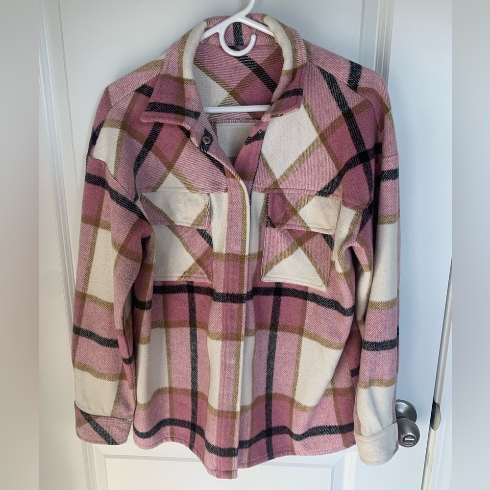 Women’s Et Jacket Lorec Ranch Boutique Button Up Plaid Long sleeve. Size S.